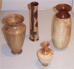 4 vases by Mike Turner